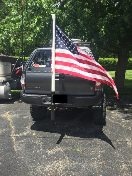 flag pole holder for truck