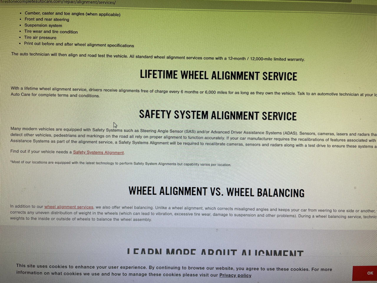 Firestone lifetime alignment Page 3 World