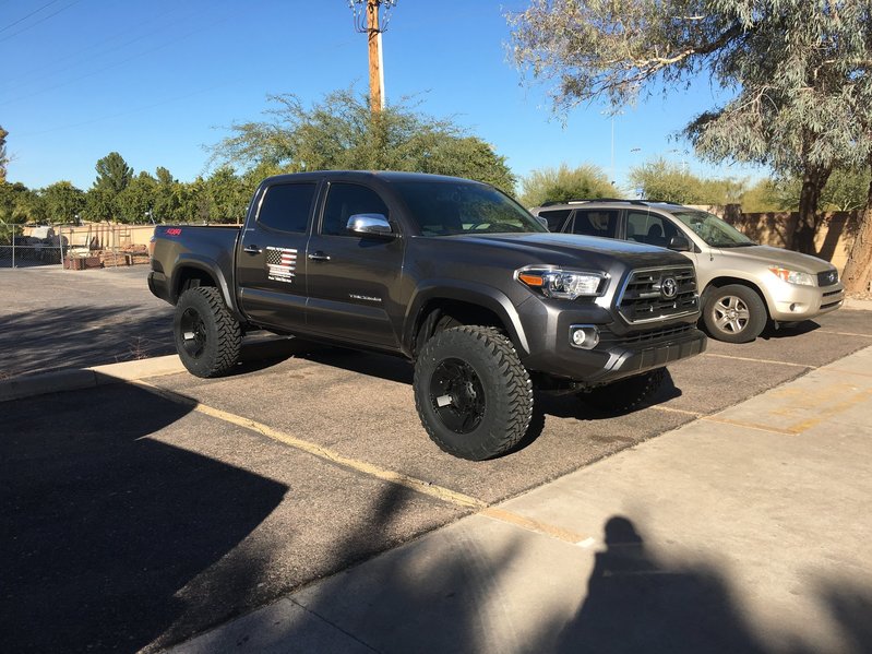 16 with 34" tires and 3" lift World