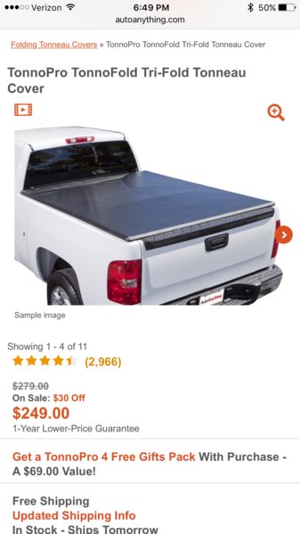 Tonnopro Tonnofold Tri Fold Tonneau Cover For Sale Tacoma World