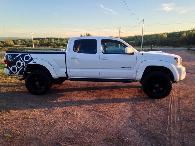 Black Wheels on a Super White truck | Tacoma World