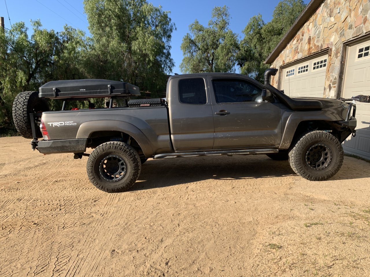 Truck tent shop with toolbox