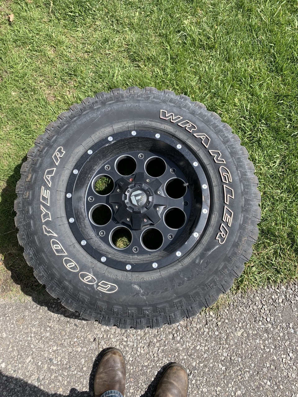 Goodyear wrangler territory's with fuel rims | Tacoma World