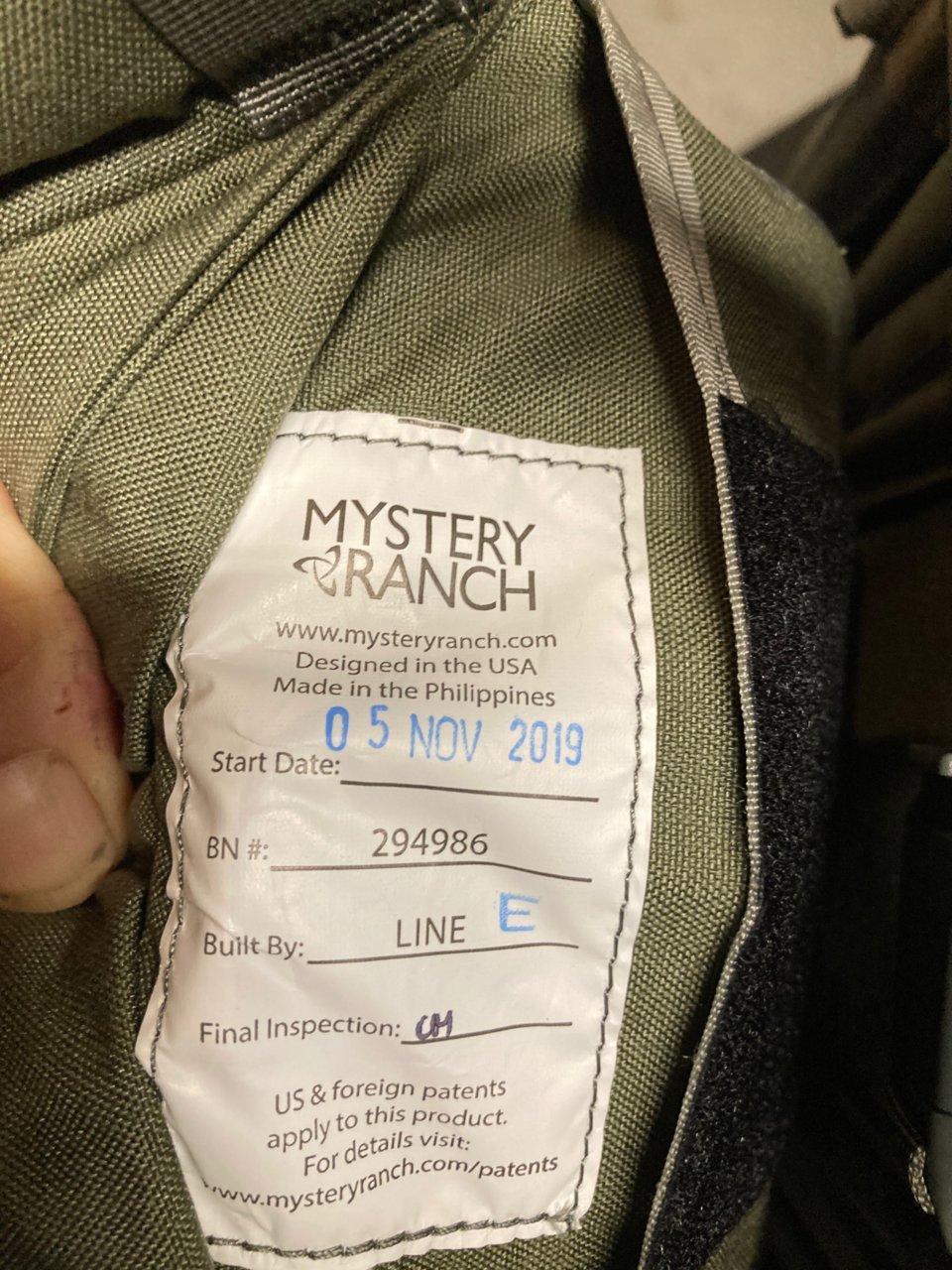 Mystery ranch shop marshall for sale