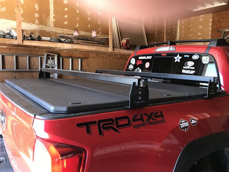 TOYOTA TACOMA ALUMINUM HI RISE CROSSBARS, FOR USE WITH TONNEAU COVERS