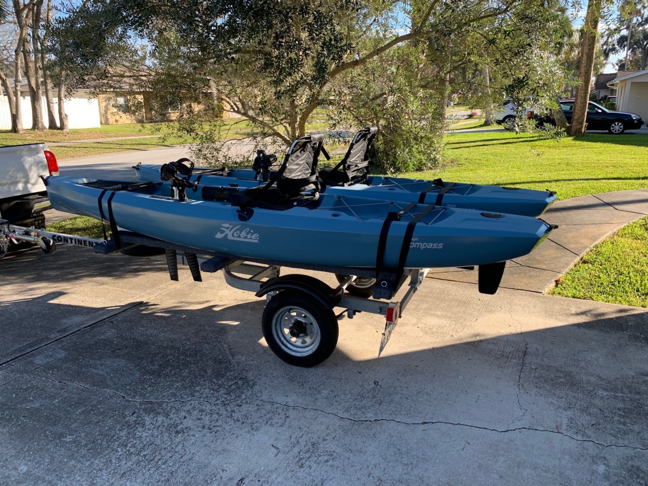 SOLD 2 2018 Hobie Compass Mirage drive kayaks, rigged for fishing SOLD ...