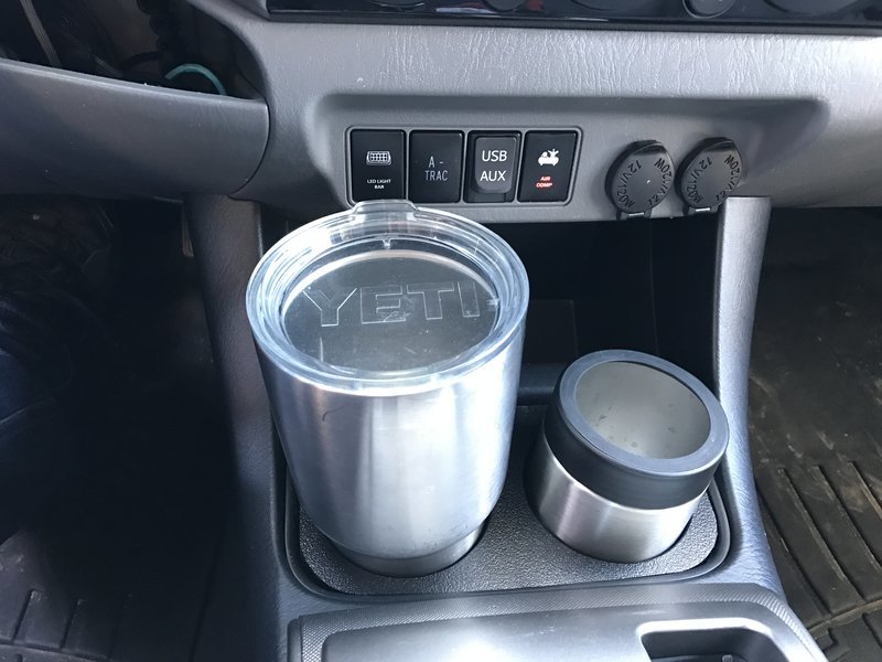 Cup holder insert for yeti rambler 14 oz mug : r/ToyotaTacoma