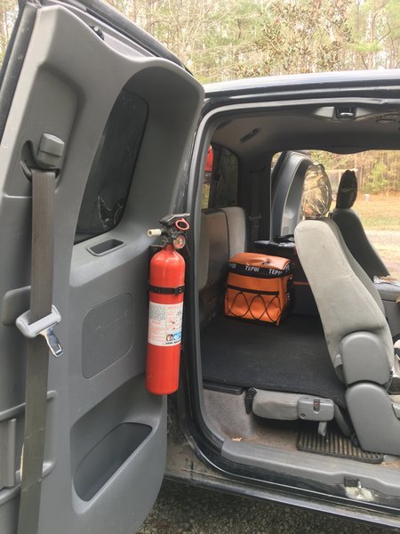 Mounting fire extinguisher truck cap? - YotaTech Forums