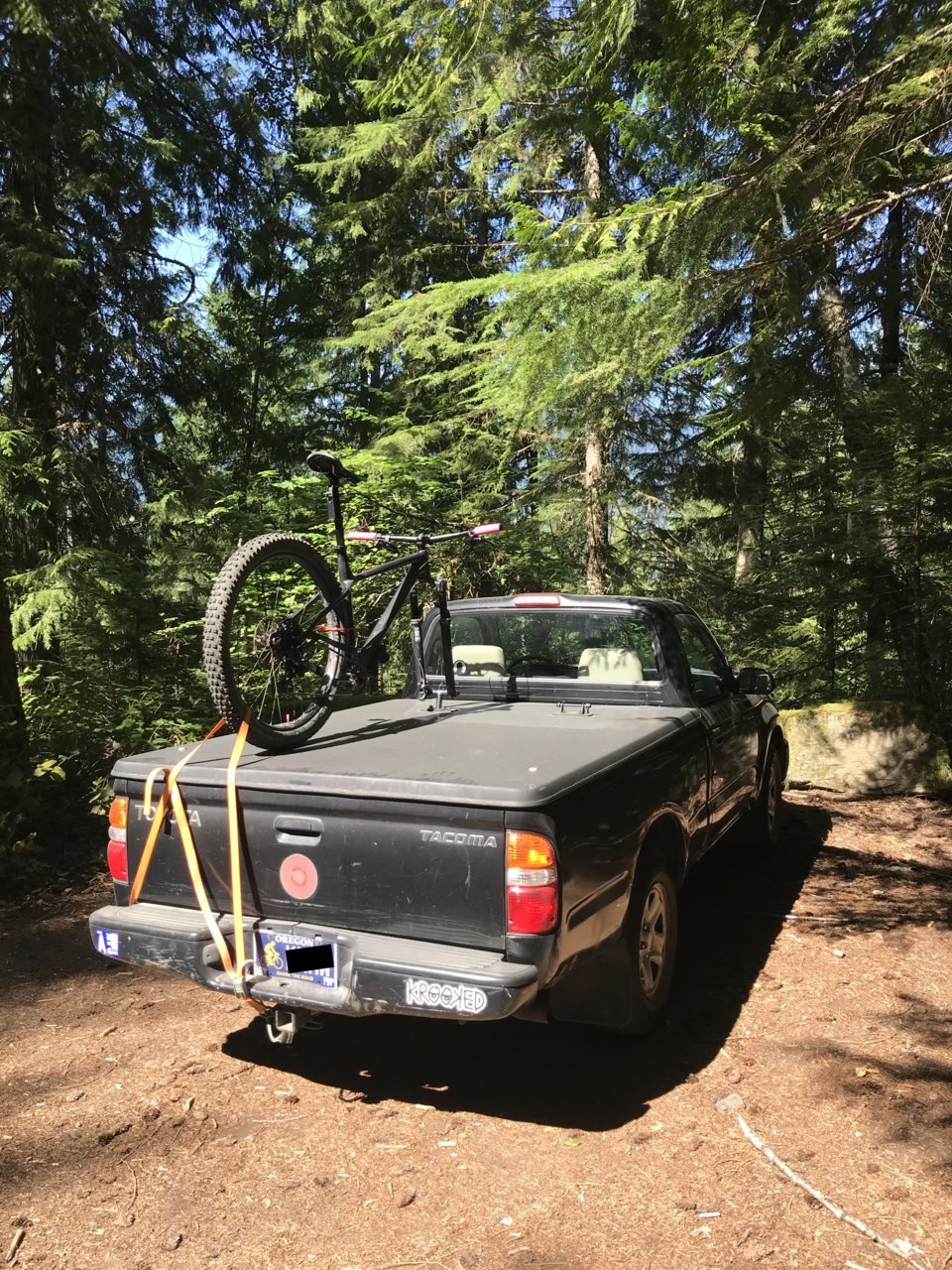 bike rack on top of tonneau cover