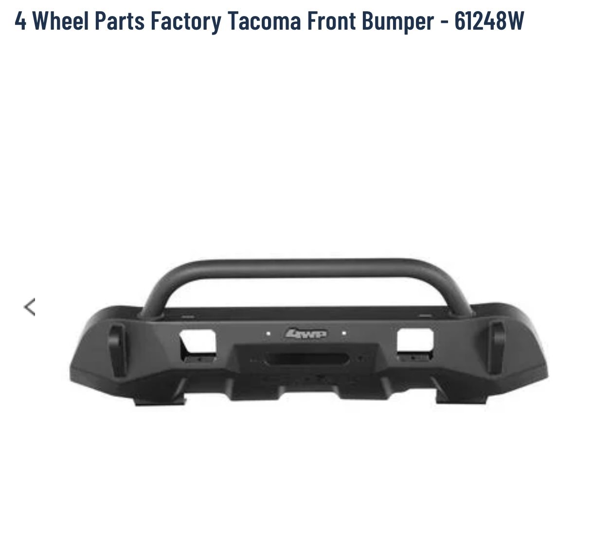 4wp Frontrear Bumper On Its Way Tacoma World