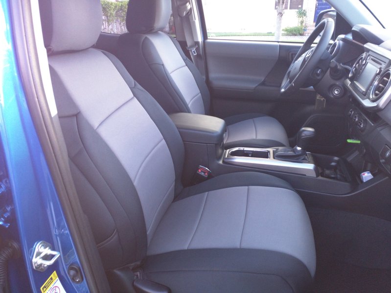 Coverking Carbon Fiber Print Neosupreme Custom Seat Covers for Toyota Tacoma