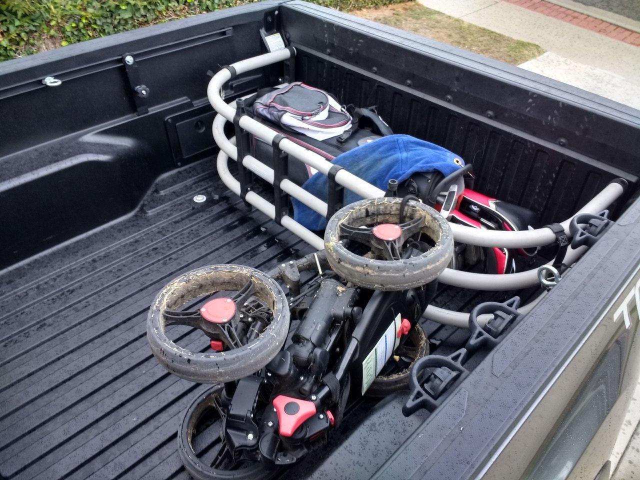 Golf Clubs in Truck Bed World