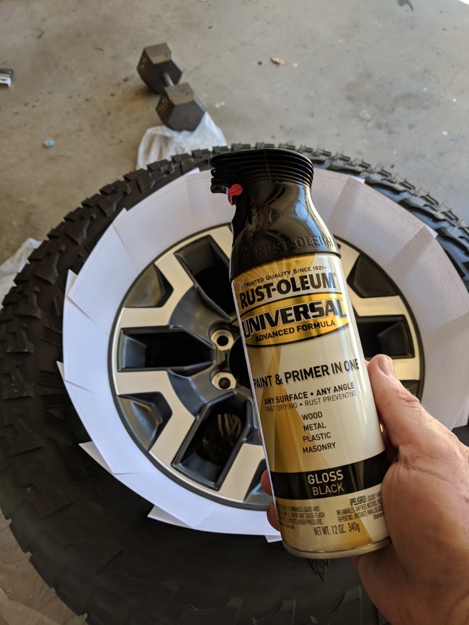 Step-by-step TRD wheel paint project