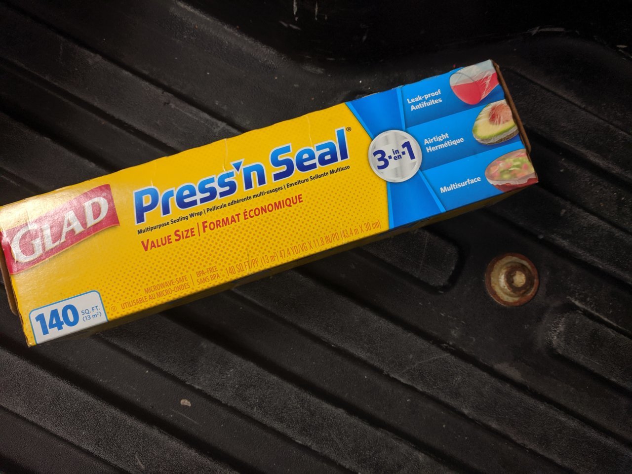 Glad Press'n Seal Multi Purpose Sealing Wrap - Leakproof, Airthight & Multisurface - 2 x 140Sq. ft