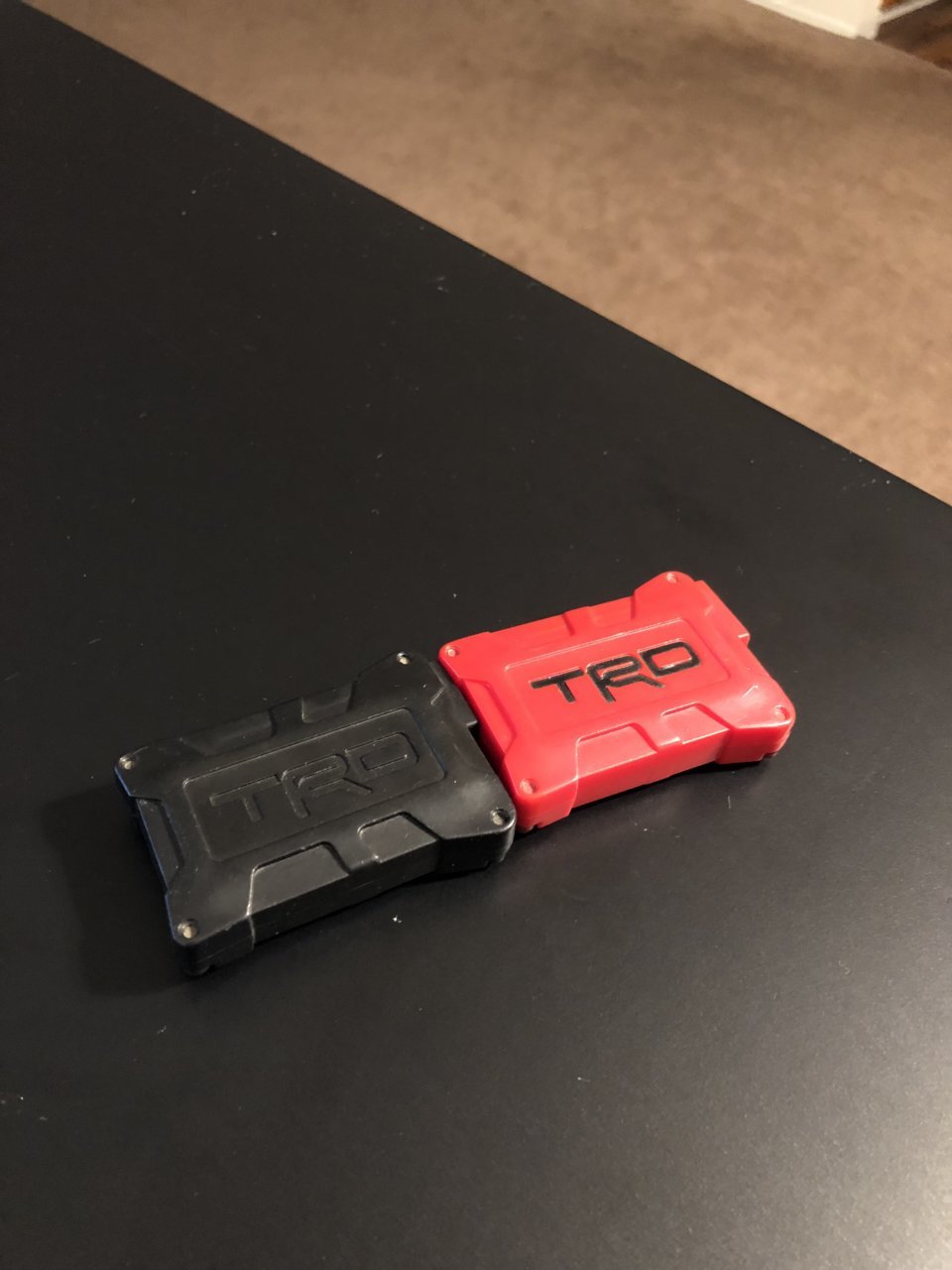 Two (2) AJT TRD Key Fobs Red and Black | Tacoma World