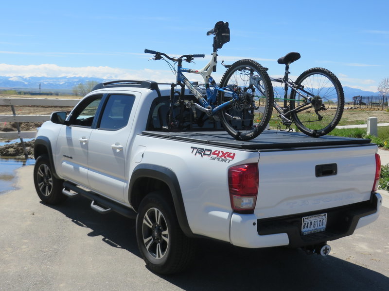 bike rack on top of tonneau cover