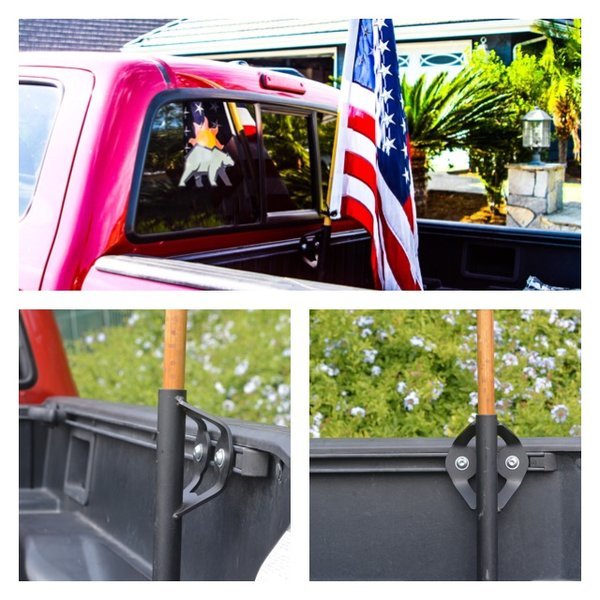 bed rail flag mount