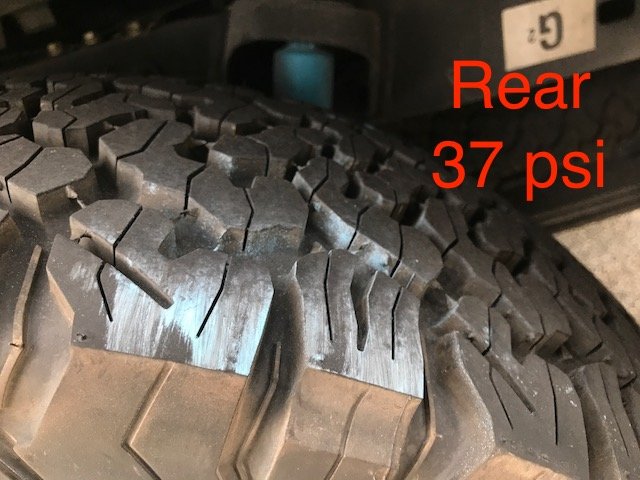 Tire Pressure Chalk Test Bfgoodrich Ko2 265 70 16 14 Trd Or Dc My Results Tacoma World