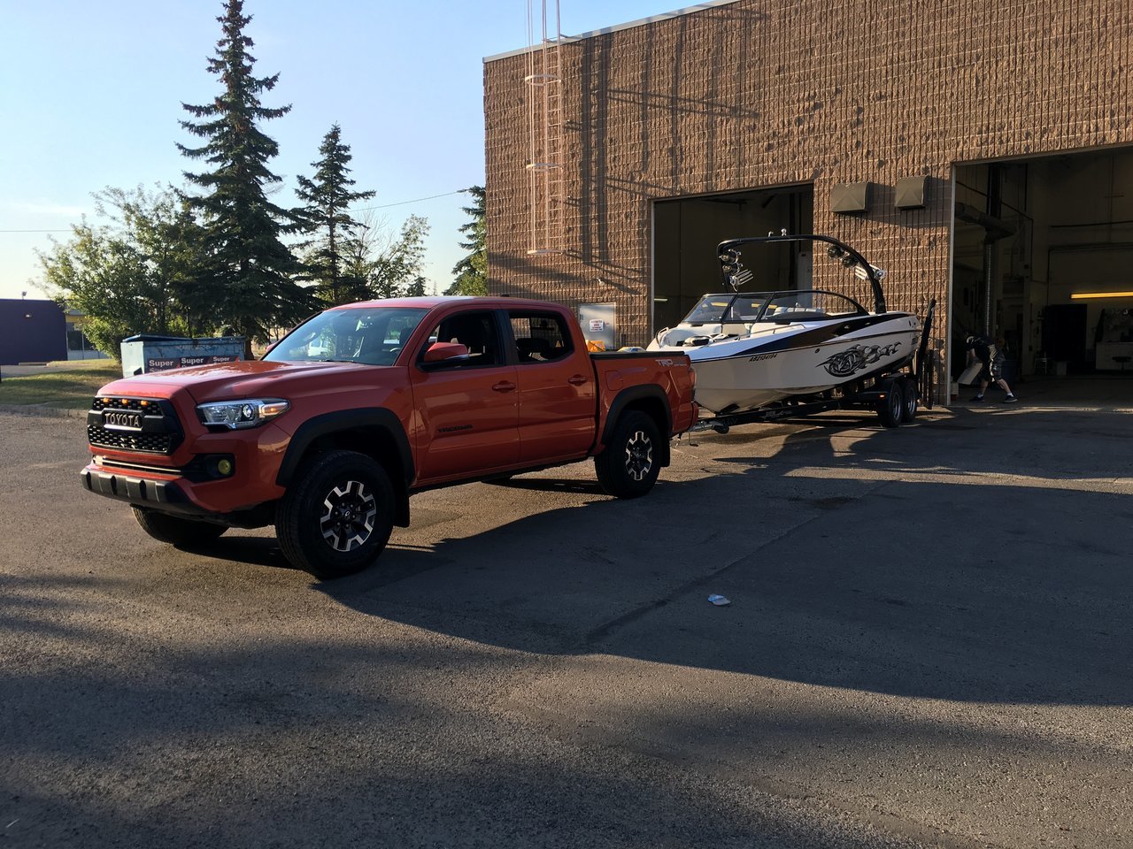 Toyota Tacoma Towing Boat