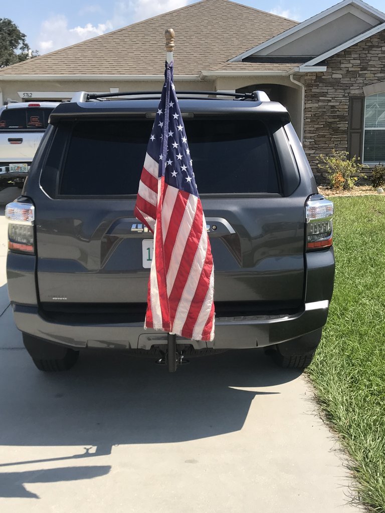 hitch mount flag holder