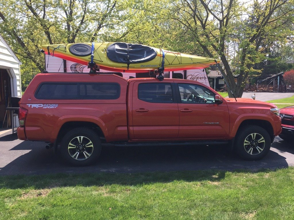 kayak rack location - roof top or cap top