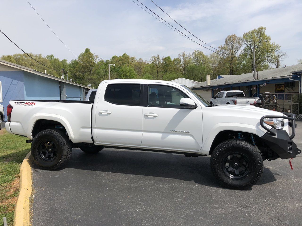 2018 Tacoma winch bumper and grill guard install with front radar ...