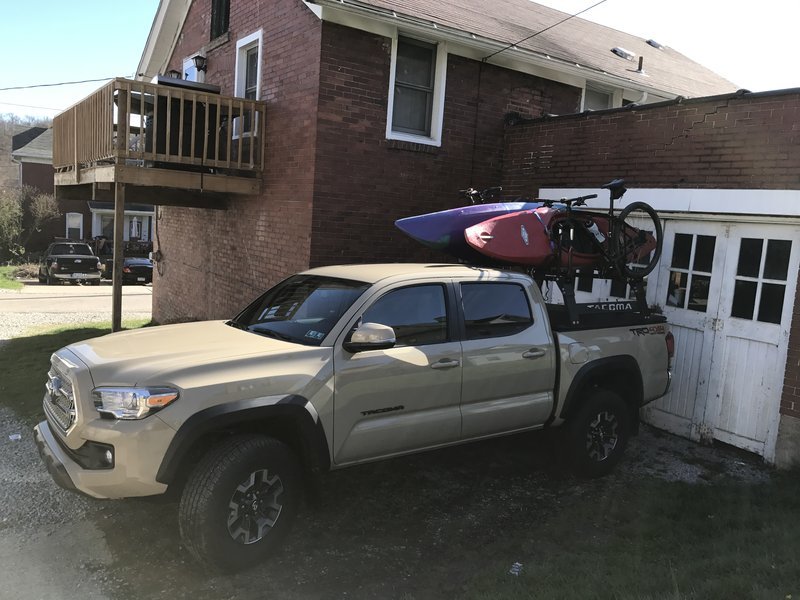 kayak rack location roof top or cap top Page 2 Tacoma World