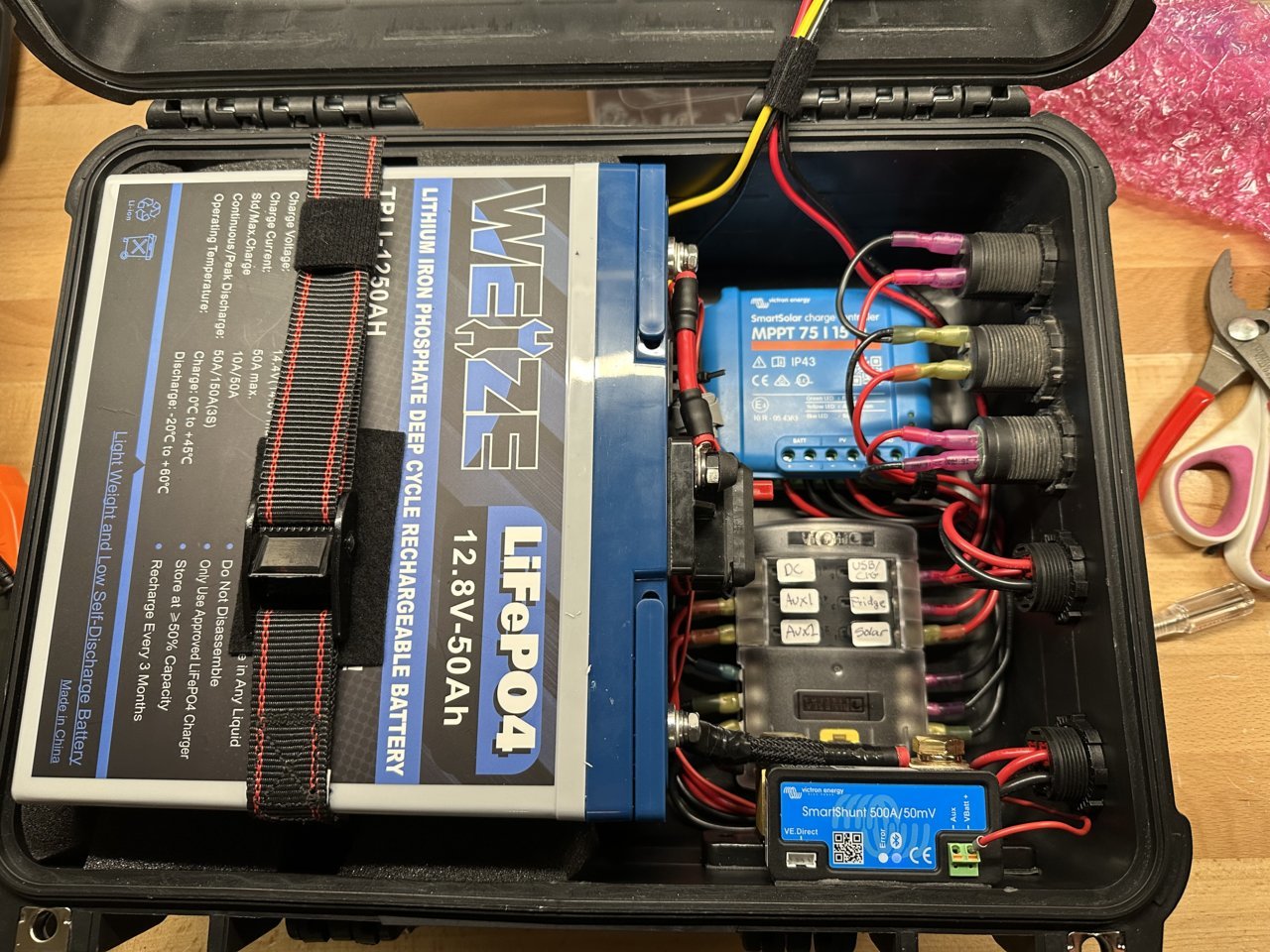 Homebuilt 12v battery box/power station