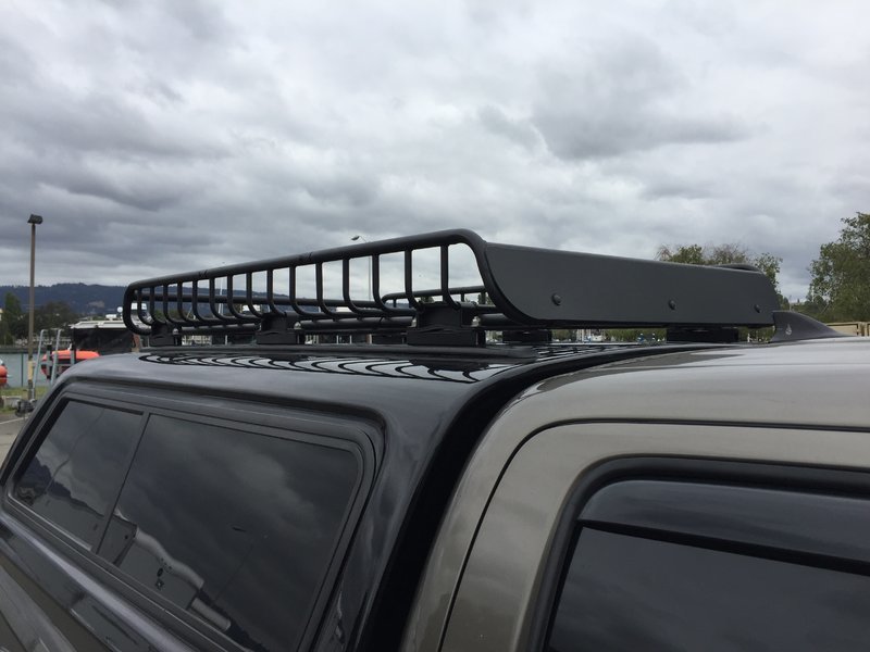 NIXFACE 50 Camper Shell Roof Rack Truck Topper Rack Universal Adjustable  Ladder Rack for Trailer Van Truck w/ Cap 