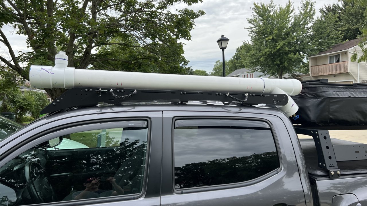 Pvc water storage online roof rack