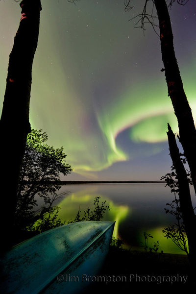 JIM BROMPTON_CANOE IN AURORA.jpg