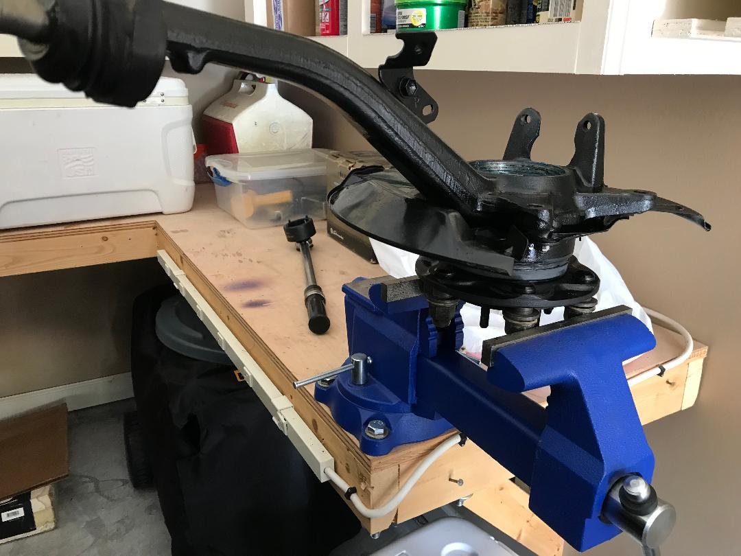 Knuckle clamped in vise.jpg