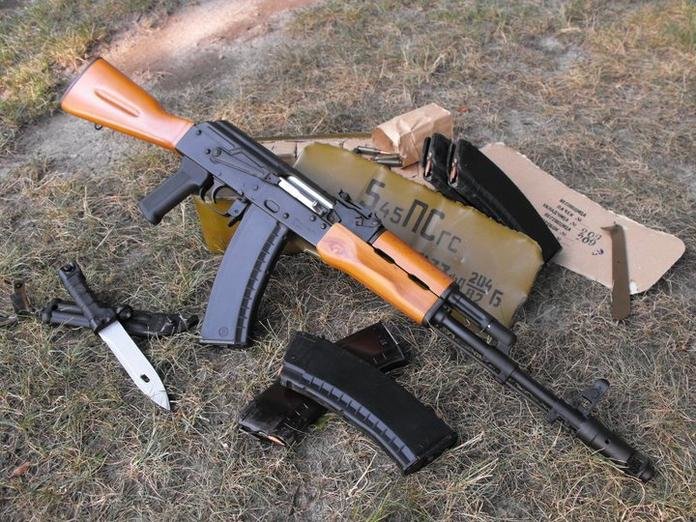 Lancaster Arms AK-74 w Bulgarian blond wood stock Cal. 5.45x39mm.jpg