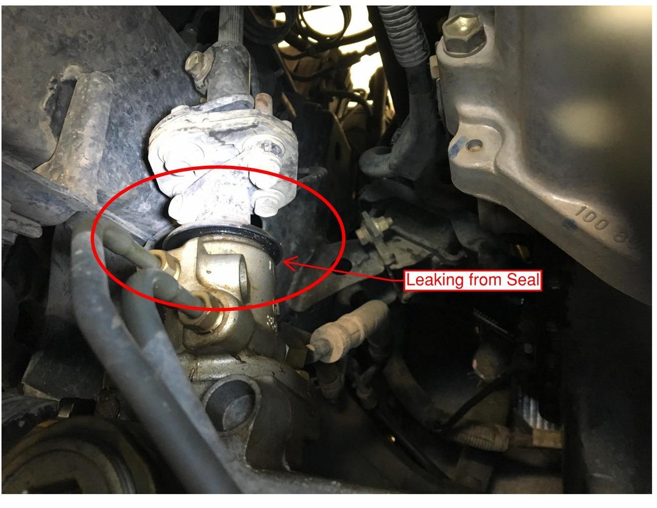 Power Steering Fluid Leak in Steering Assembly World