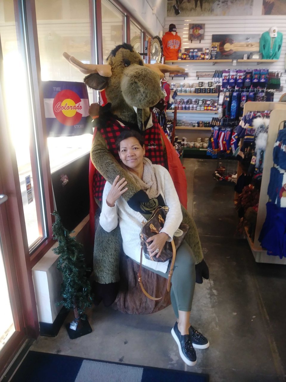 Loie and the Moose.jpg