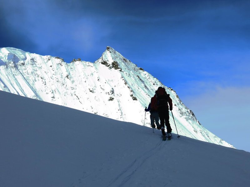 Mt Blanc de Cheilon at dawn from Dix hut.jpg