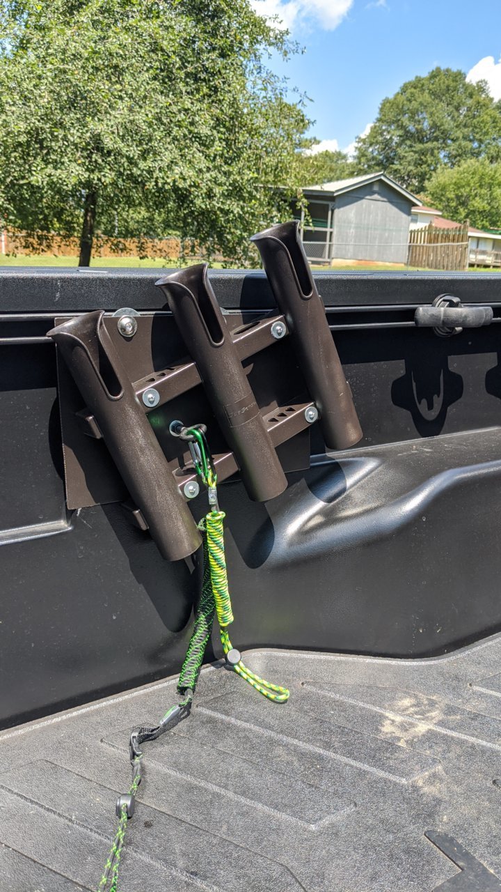 Upgrade Hitch Mount 4 Truck Flag Pole Holder, Fishing Rod Storage