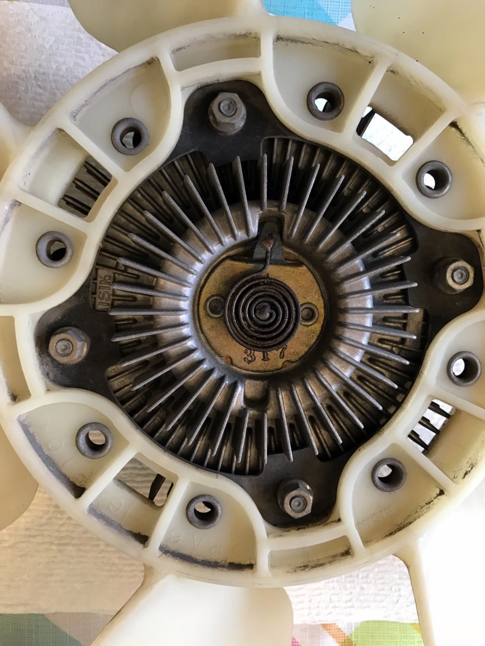 Original OEM Fan Clutch with fan mounted.jpg