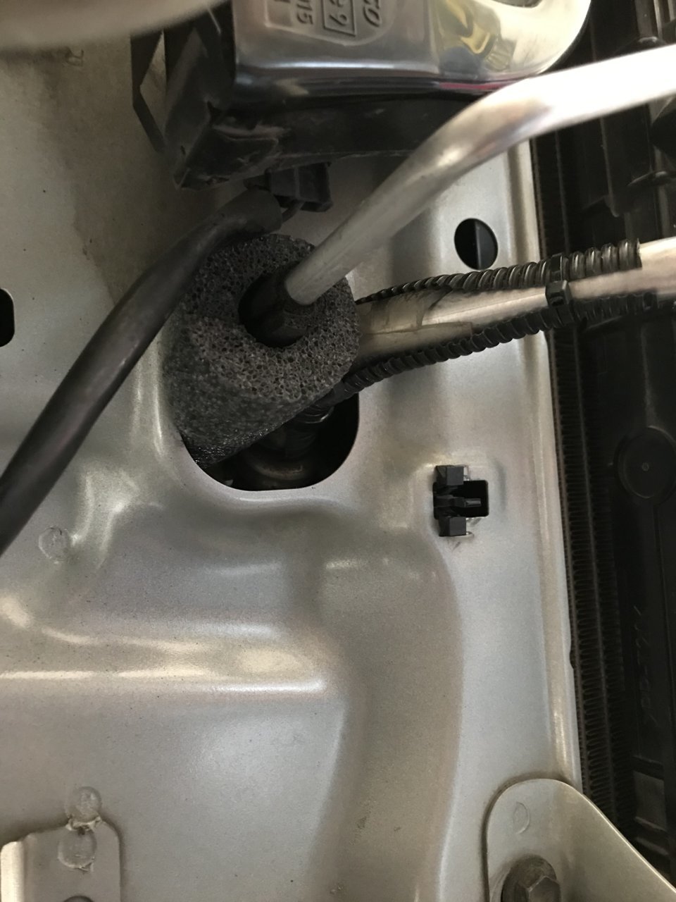Protected AC lines coming through on passenger side .jpg