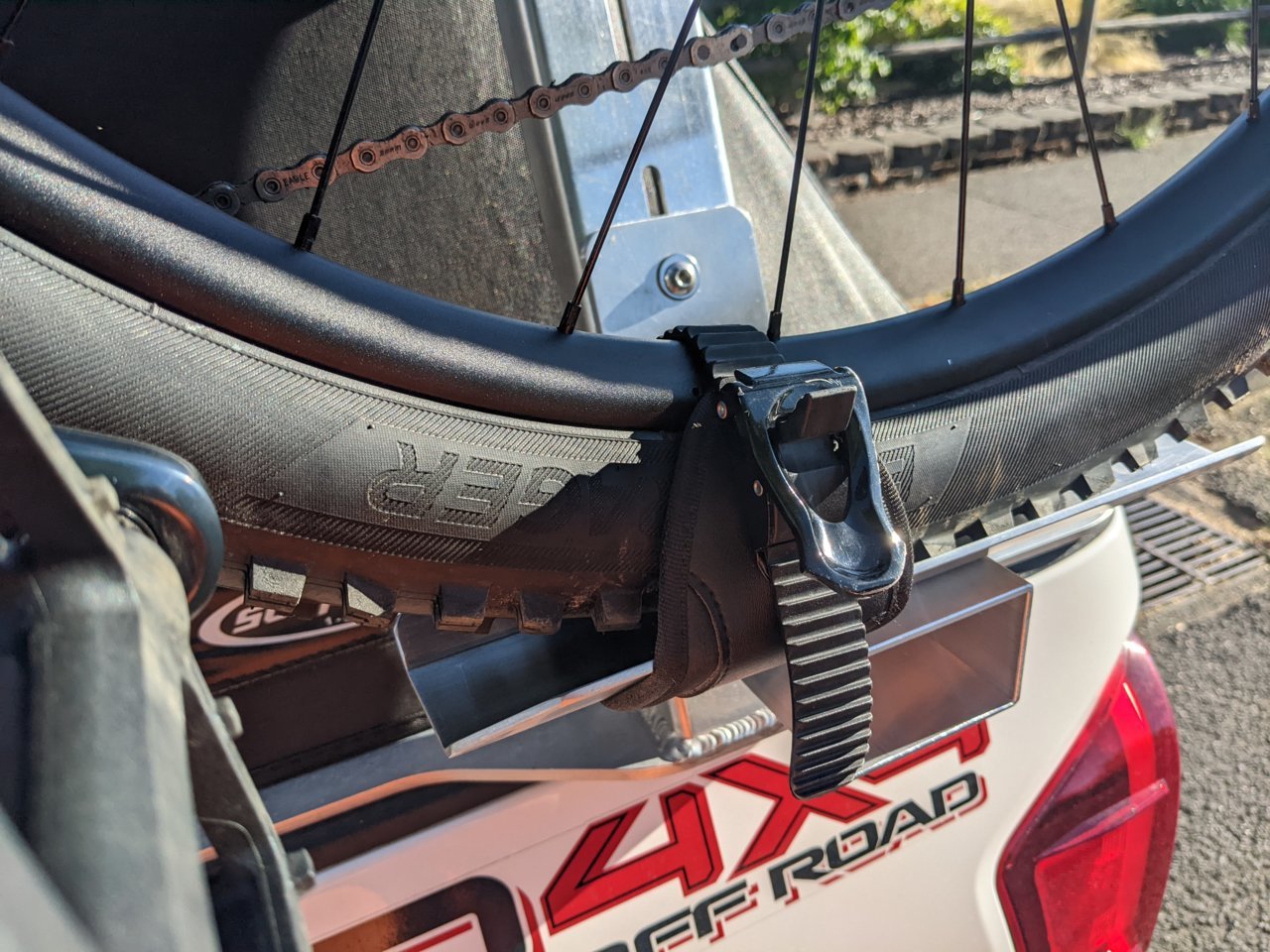 Toyota bed shop rail bike mount