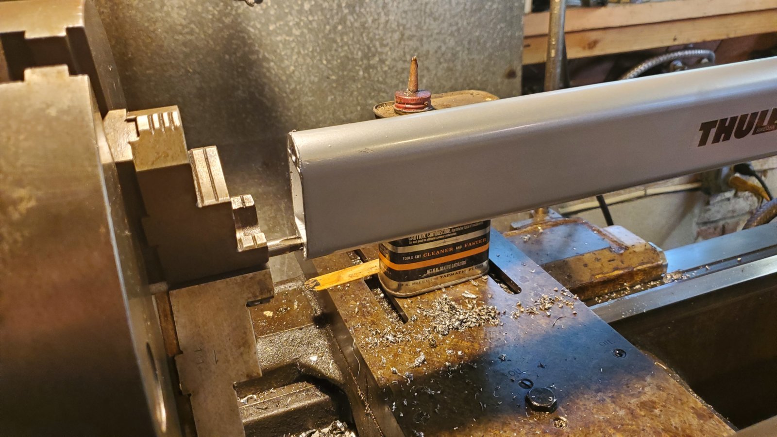 re-tapping the cut uprights.jpg