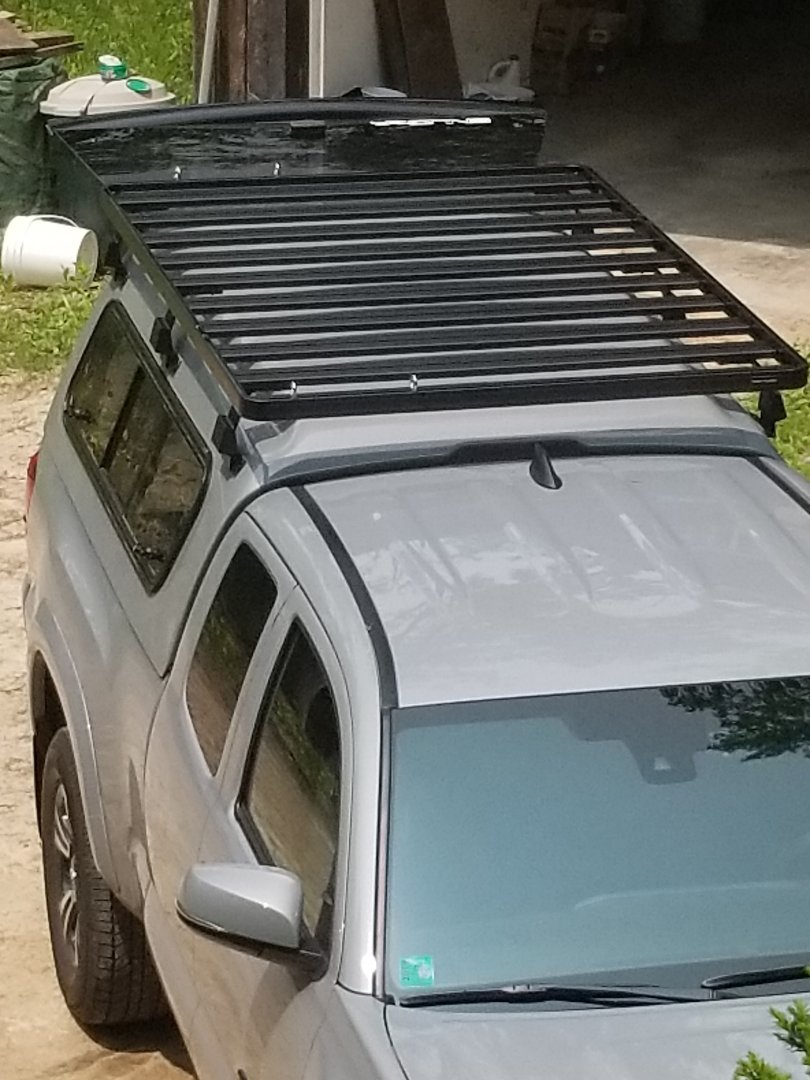 Roof rack discount over camper shell