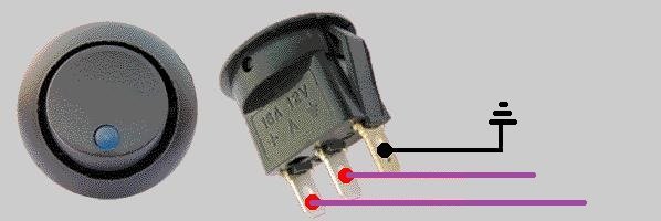 Выключатель с подсветкой 12в схема подключения