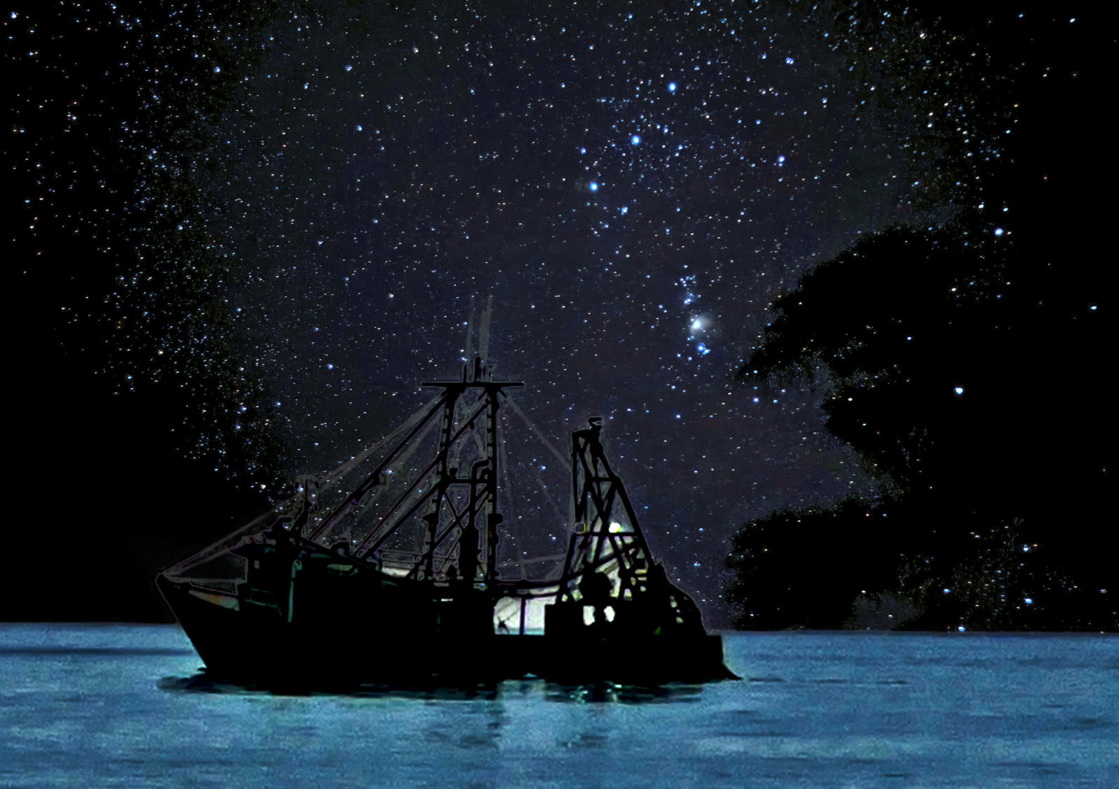 Roger Wheeler Night Boat Heading Out-2.jpg