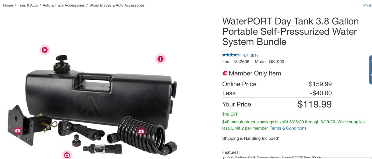 WaterPort on sale at Costco $120 (ends 3/29)