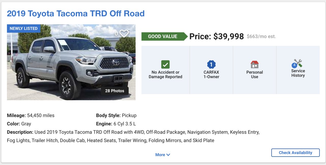 ***Sold***: [Louisville, KY] 2019 TRD Off Road DCLB - 43,500mi ...