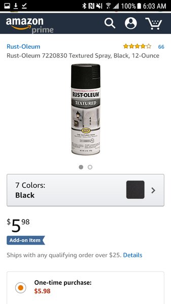 Rust-Oleum 7220830 Textured Spray Paint, 12 oz, Black - Spray Paints 