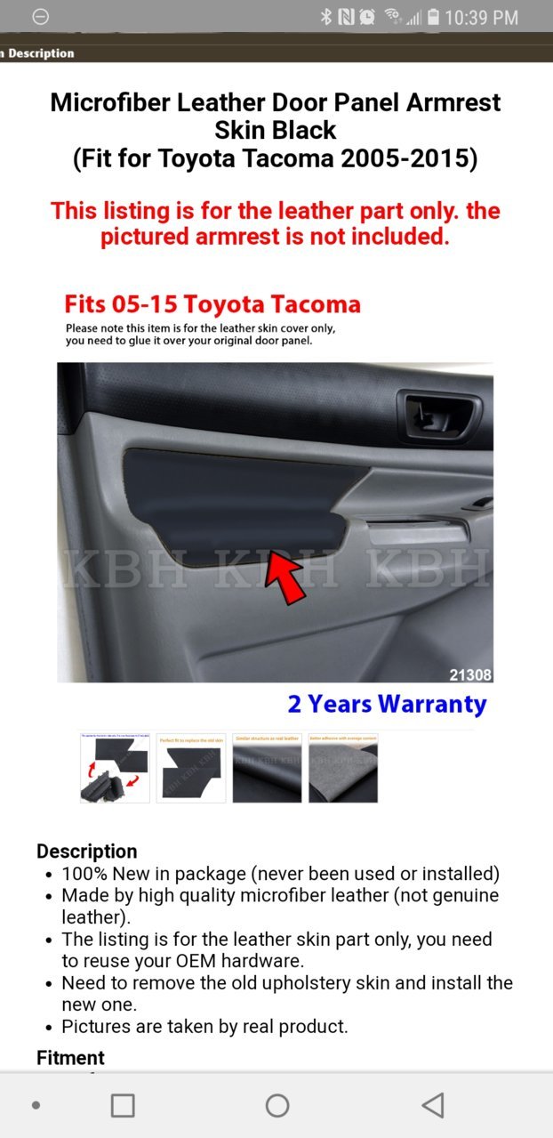 Door Panel Armrest Replacement Tacoma World