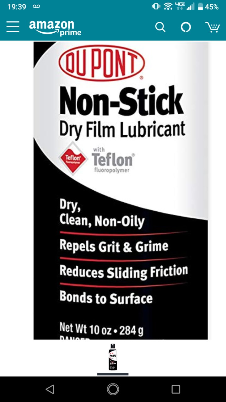 Dupont Teflon Non-Stick Dry-Film Lubricant Aerosol Spray - 10 oz can