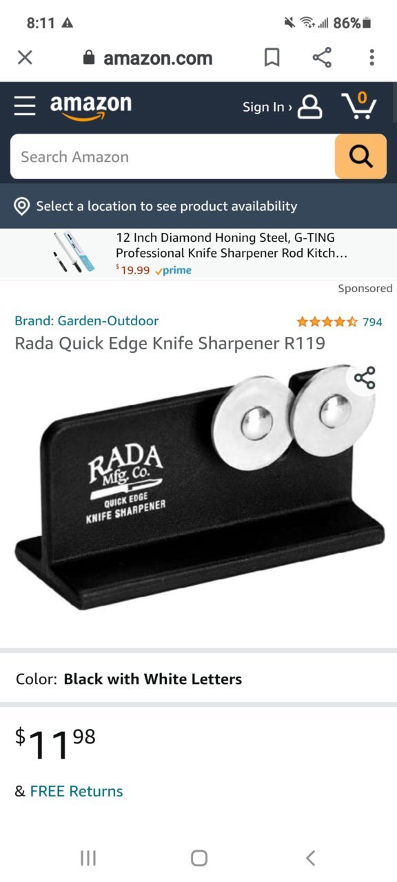 Rada Quick Edge Knife Sharpener R119